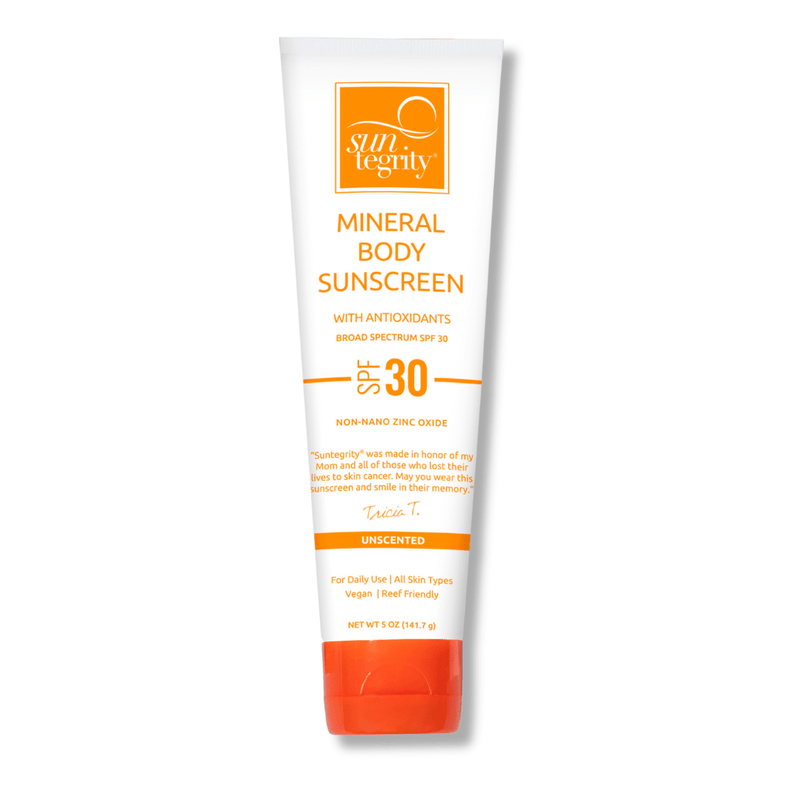 Suntegrity Sunscreen UNSCENTED Mineral Body Sunscreen, Broad Spectrum SPF 30
